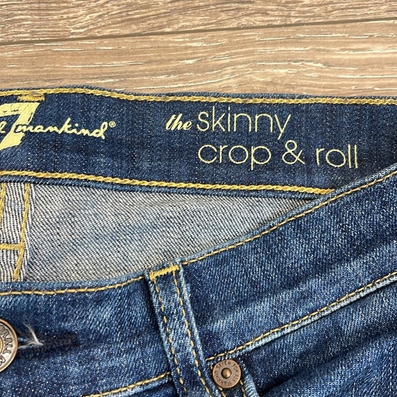 7 for all mankind the skinny crop & roll size 26 - Picture 2 of 5